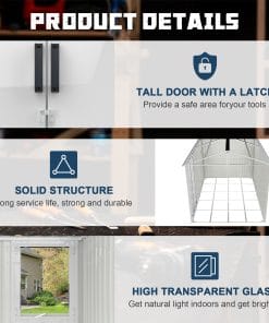 8x12ft Metal Outdoor Storage Shed 9 - BuyStorageShed.com 8x12ft Metal Outdoor Storage Shed