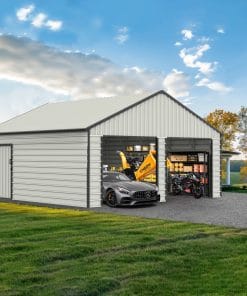 23x22ft Double Door Garage Metal Shed