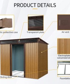 8ft x 6ft Outdoor Metal Storage