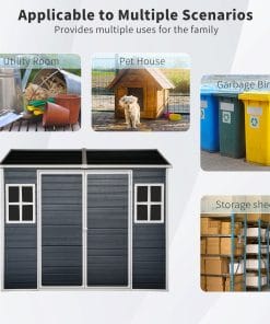 4x8ft Resin Outdoor Storage Shed 17 - BuyStorageShed.com 4x8ft Resin Outdoor Storage Shed