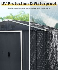 8x4ft Outdoor Storage Shed, Metal 15 - BuyStorageShed.com 8x4ft Outdoor Storage Shed, Metal