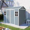 8x6ft Resin Outdoor Storage Shed