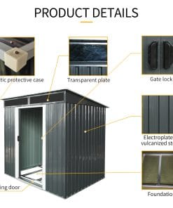 6x5ft Outdoor Metal Storage Shed 12 - BuyStorageShed.com 6x5ft Outdoor Metal Storage Shed