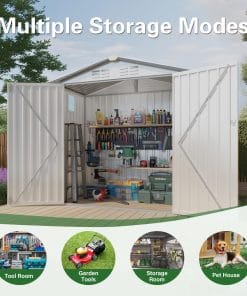 6x4 FT Metal Outdoor Storage Shed 12 - BuyStorageShed.com 6x4 FT Metal Outdoor Storage Shed