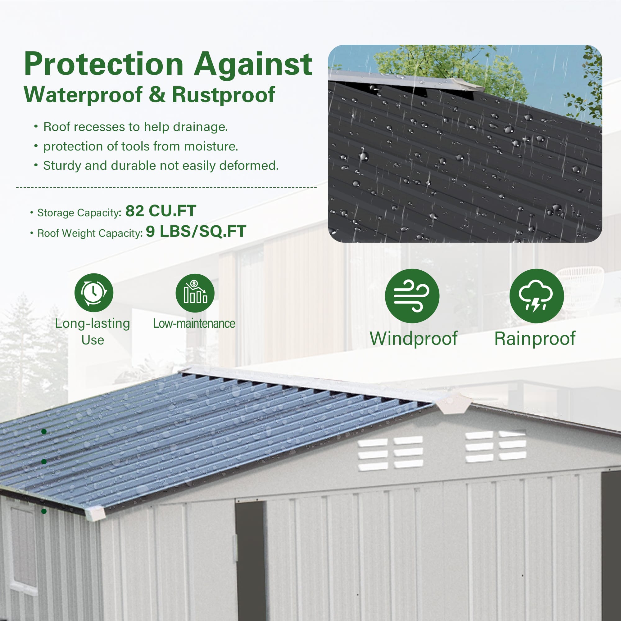 6x4 FT Metal Outdoor Storage Shed 2 - BuyStorageShed.com 6x4 FT Metal Outdoor Storage Shed