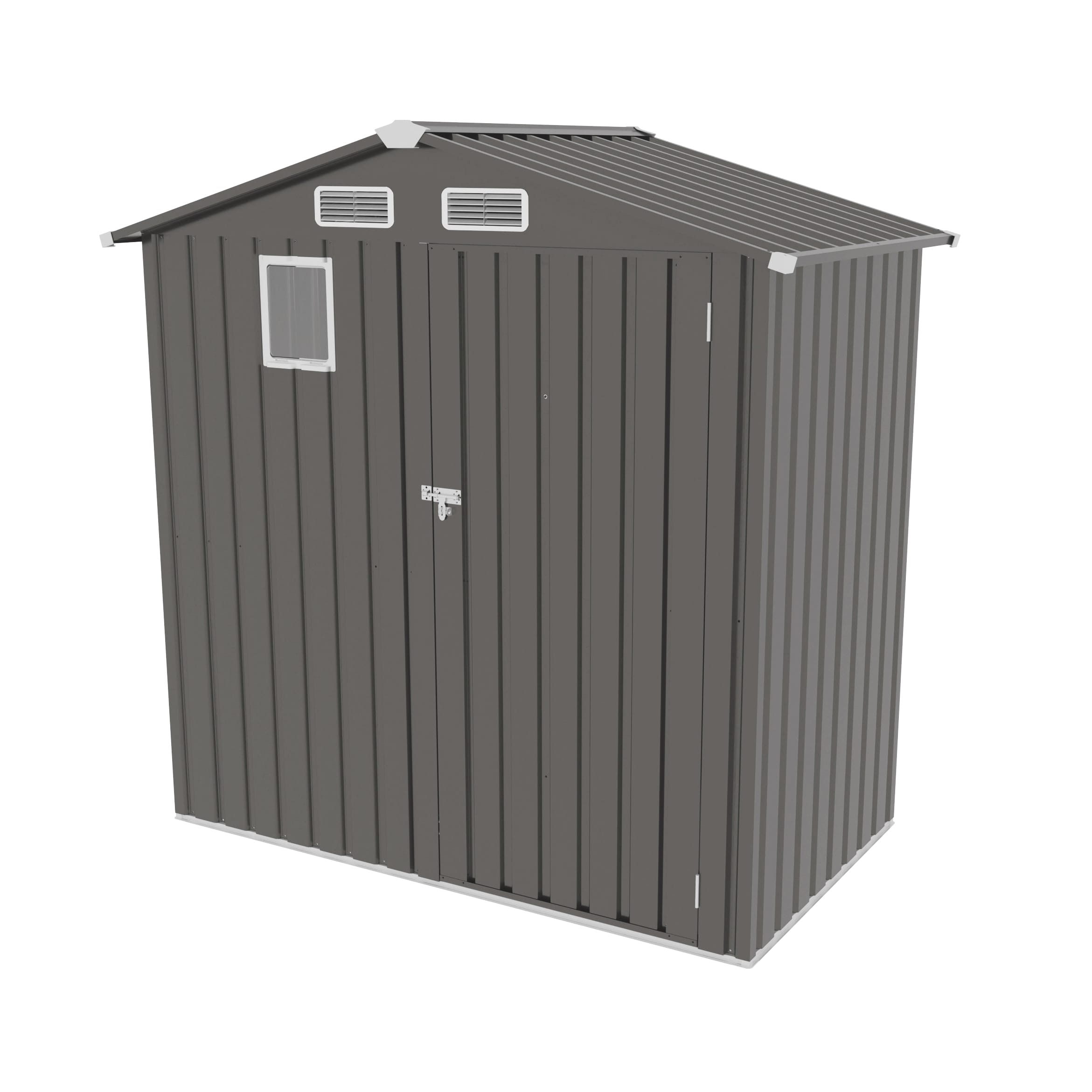 6×4 FT Metal Outdoor Storage Shed, Gray 8 - BuyStorageShed.com 6×4 FT Metal Outdoor Storage Shed, Gray