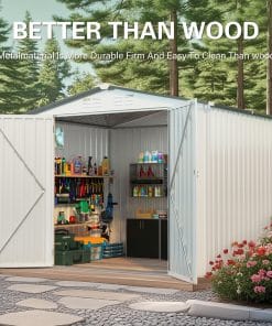 8x6 FT Metal Outdoor Storage Shed