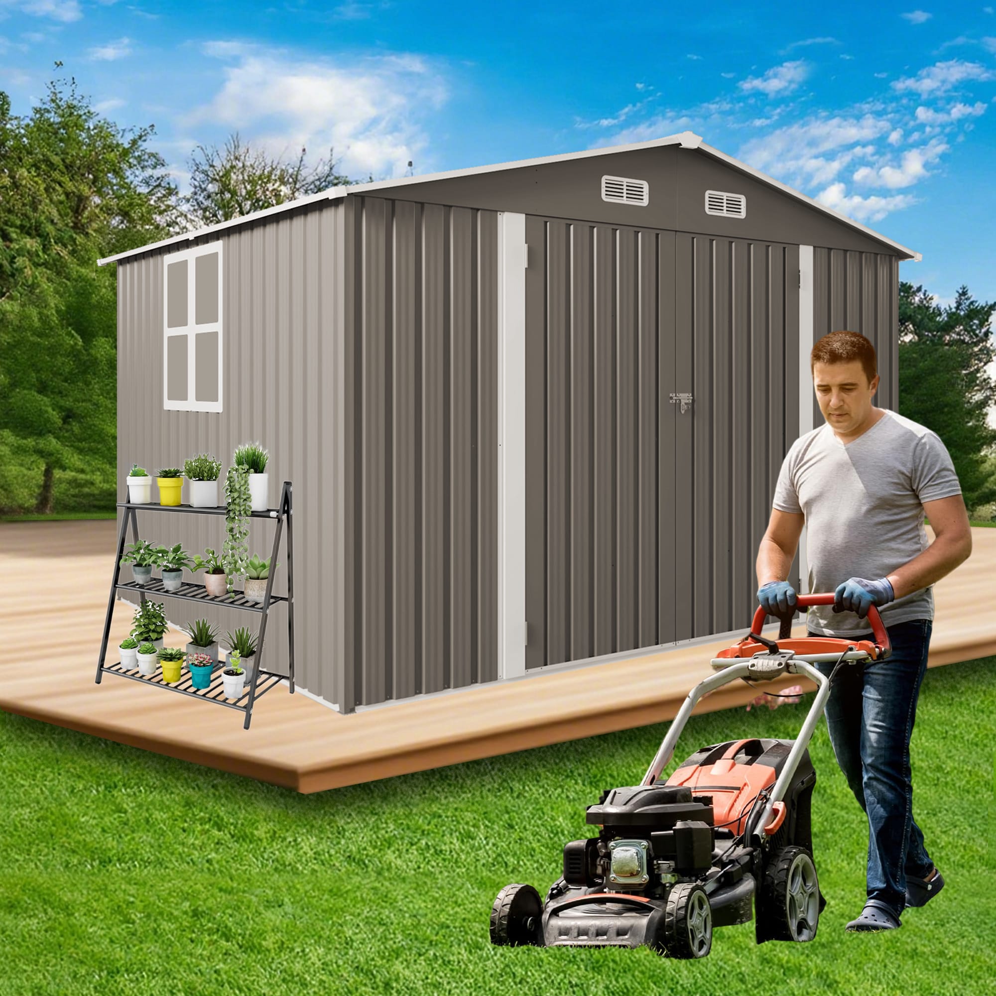 10 x 8 FT Outdoor Storage Shed 9 - BuyStorageShed.com 10 x 8 FT Outdoor Storage Shed
