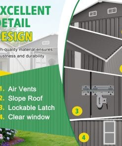 10x12FT Outdoor Storage Shed 17 - BuyStorageShed.com 10x12FT Outdoor Storage Shed