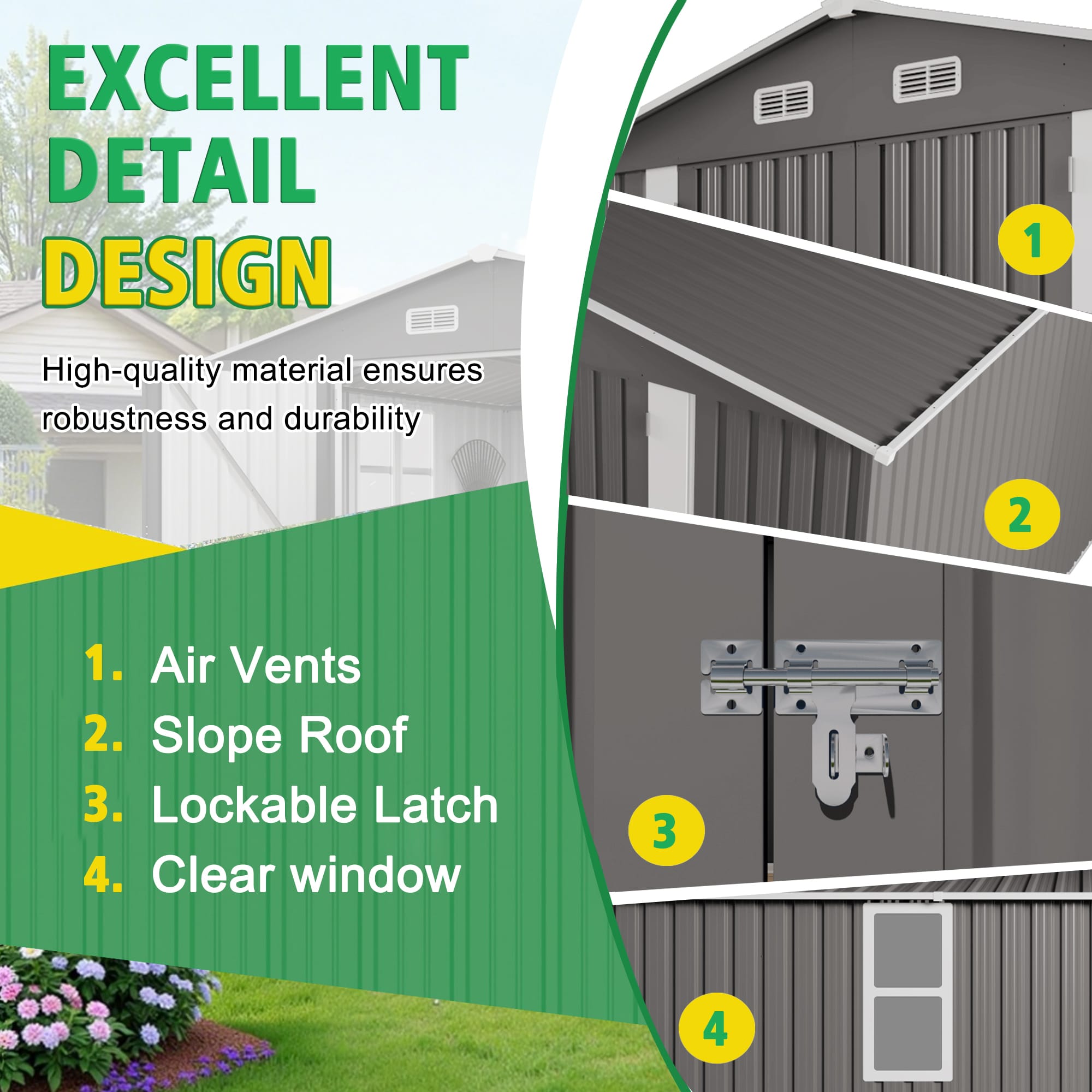 10x12FT Outdoor Storage Shed 4 - BuyStorageShed.com 10x12FT Outdoor Storage Shed