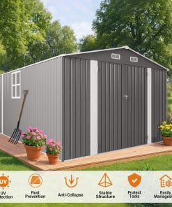 10x14 FT Outdoor Metal Storage Shed 23 - BuyStorageShed.com 10x14 FT Outdoor Metal Storage Shed
