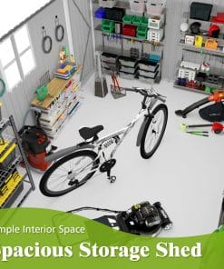 10x14 FT Outdoor Metal Storage Shed 21 - BuyStorageShed.com 10x14 FT Outdoor Metal Storage Shed