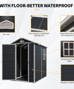 4 x 6 Ft Outdoor Plastic Storage Shed 10 - BuyStorageShed.com 4 x 6 Ft Outdoor Plastic Storage Shed