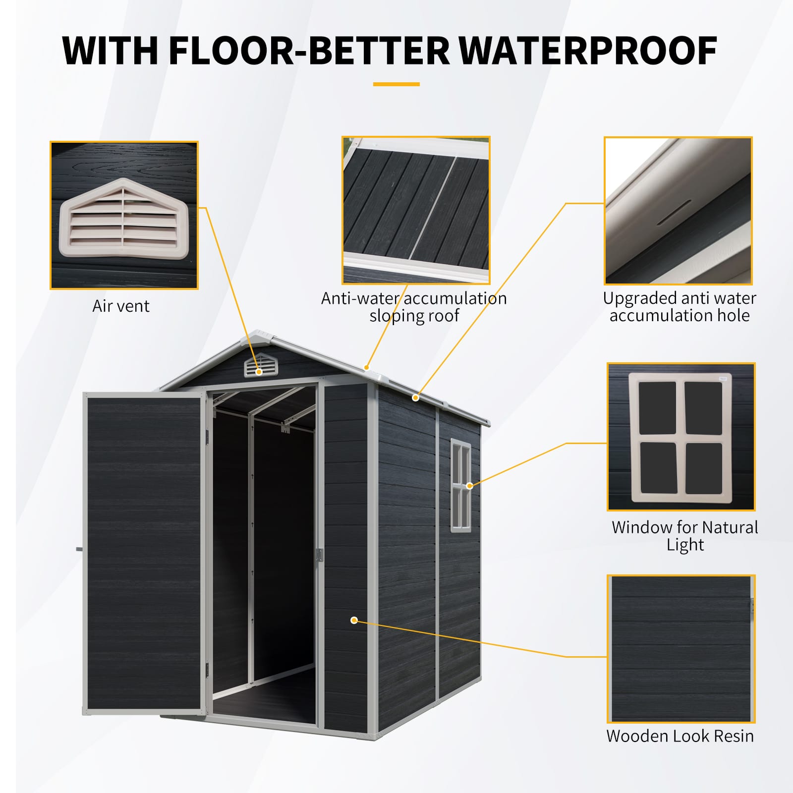 4 x 6 Ft Outdoor Plastic Storage Shed 3 - BuyStorageShed.com 4 x 6 Ft Outdoor Plastic Storage Shed