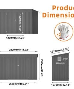 4 x 9FT Outdoor Storage Shed