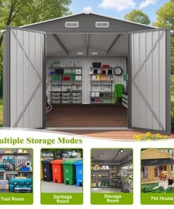 10x14 FT Outdoor Metal Storage Shed 19 - BuyStorageShed.com 10x14 FT Outdoor Metal Storage Shed
