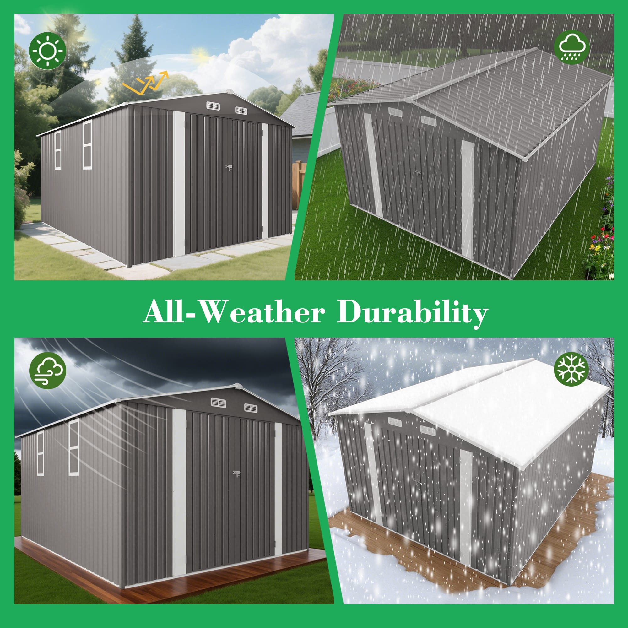 10x12FT Outdoor Storage Shed 3 - BuyStorageShed.com 10x12FT Outdoor Storage Shed