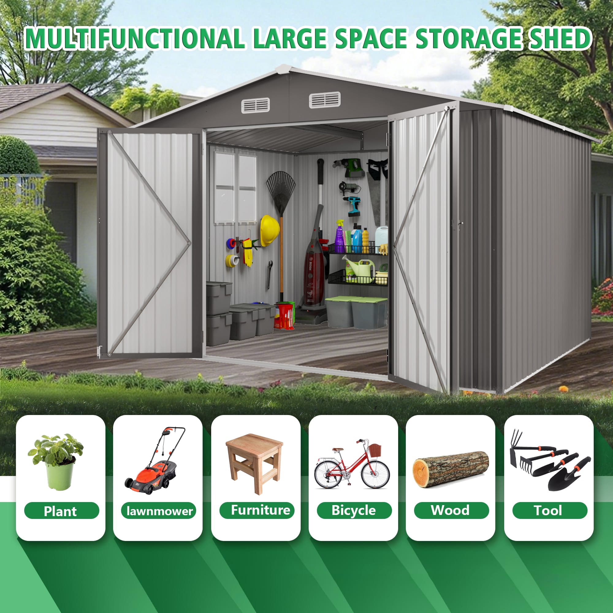 10x12FT Outdoor Storage Shed 6 - BuyStorageShed.com 10x12FT Outdoor Storage Shed