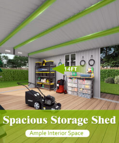 10x14FT Outdoor Metal Storage Shed 20 - BuyStorageShed.com 10x14FT Outdoor Metal Storage Shed