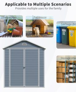 8FT x 6FT Resin Outdoor Storage Shed
