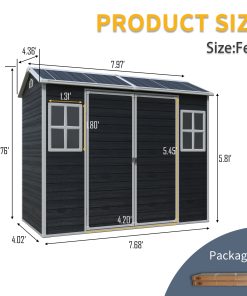 8 x 4 FT Outdoor Storage Shed 12 - BuyStorageShed.com 8 x 4 FT Outdoor Storage Shed