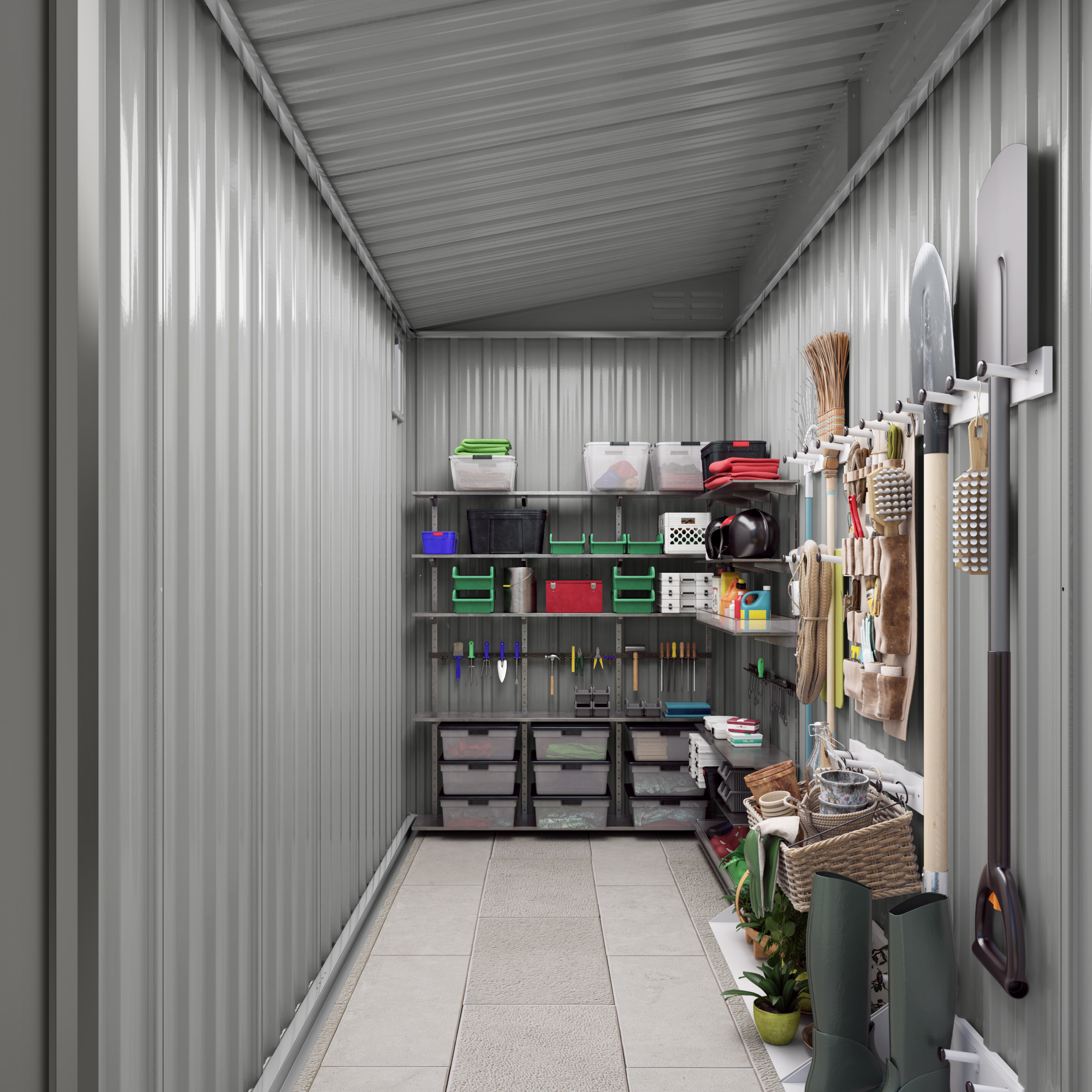 4x9FT Lean To Shed With Windows 14 - BuyStorageShed.com 4x9FT Lean To Shed With Windows