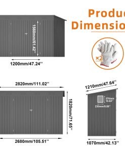 4x9FT Outdoor Storage Shed