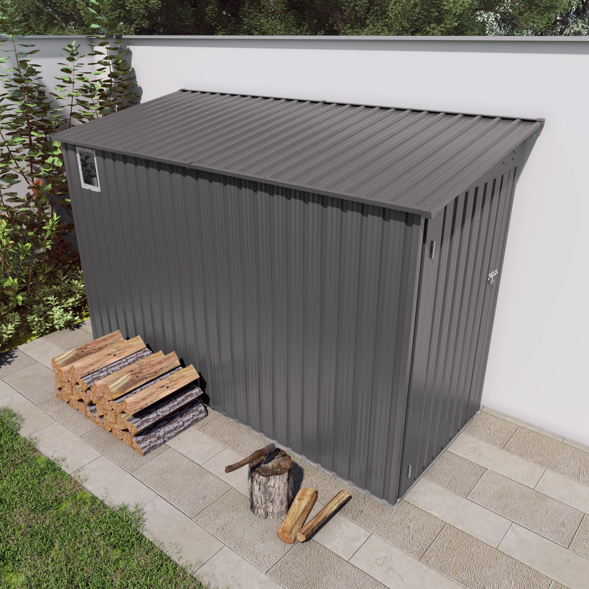 4x9FT Lean To Shed With Windows 13 - BuyStorageShed.com 4x9FT Lean To Shed With Windows