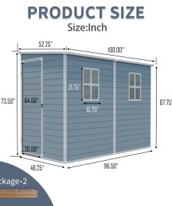 4x8FT Outdoor Storage Shed