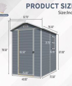 4x6ft Resin Outdoor Storage Shed 11 - BuyStorageShed.com 4x6ft Resin Outdoor Storage Shed