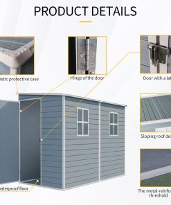 4x8FT Outdoor Storage Shed