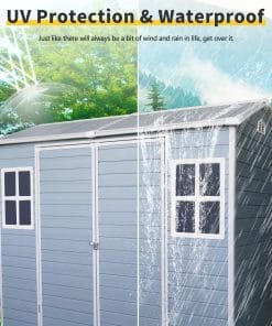 8x4FT Outdoor Storage Shed 10 - BuyStorageShed.com 8x4FT Outdoor Storage Shed