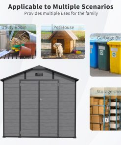 8x10FT Plastic Outdoor Storage Shed 15 - BuyStorageShed.com 8x10FT Plastic Outdoor Storage Shed