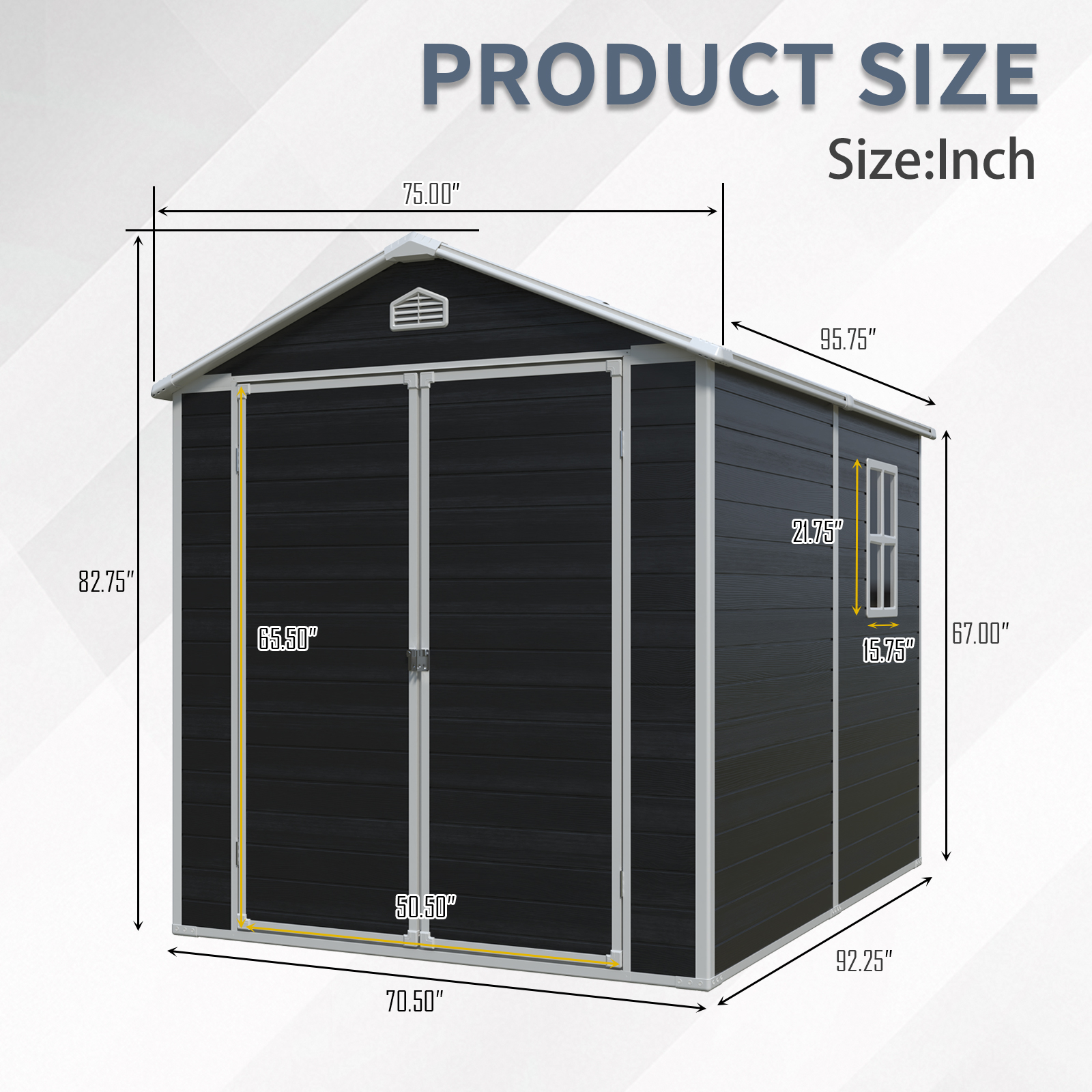 6FT x 8FT Resin Outdoor Storage Shed 5 - BuyStorageShed.com 6FT x 8FT Resin Outdoor Storage Shed