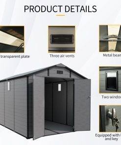 8x10FT Plastic Outdoor Storage Shed 11 - BuyStorageShed.com 8x10FT Plastic Outdoor Storage Shed