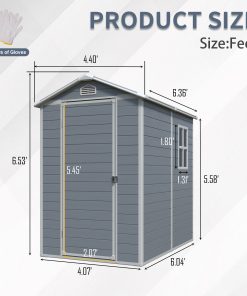 4x6ft Resin Outdoor Storage Shed 10 - BuyStorageShed.com 4x6ft Resin Outdoor Storage Shed