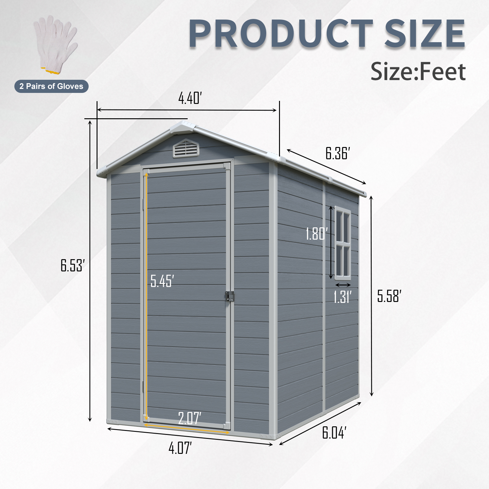4x6ft Resin Outdoor Storage Shed 3 - BuyStorageShed.com 4x6ft Resin Outdoor Storage Shed