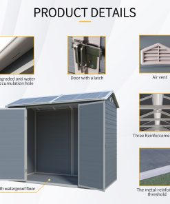 8x4FT Outdoor Storage Shed 13 - BuyStorageShed.com 8x4FT Outdoor Storage Shed
