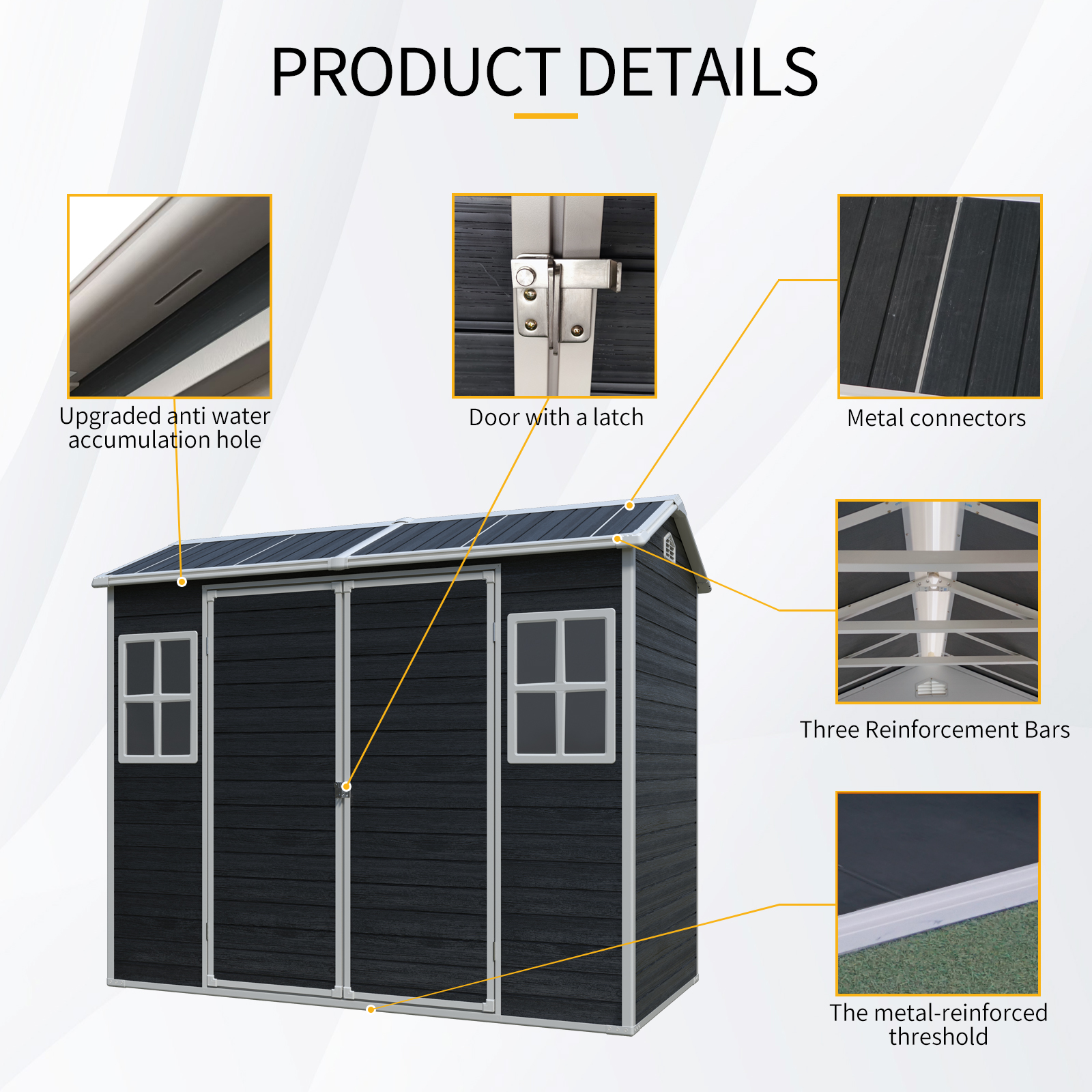 8 x 4 FT Outdoor Storage Shed 3 - BuyStorageShed.com 8 x 4 FT Outdoor Storage Shed