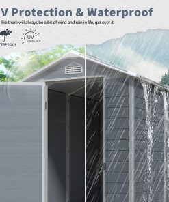 4x6ft Resin Outdoor Storage Shed 14 - BuyStorageShed.com 4x6ft Resin Outdoor Storage Shed