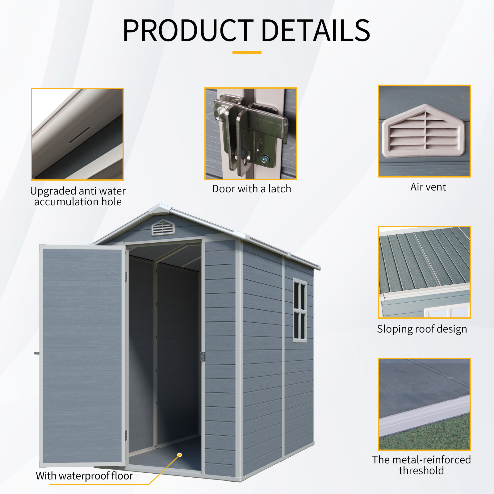 4x6ft Resin Outdoor Storage Shed 2 - BuyStorageShed.com 4x6ft Resin Outdoor Storage Shed