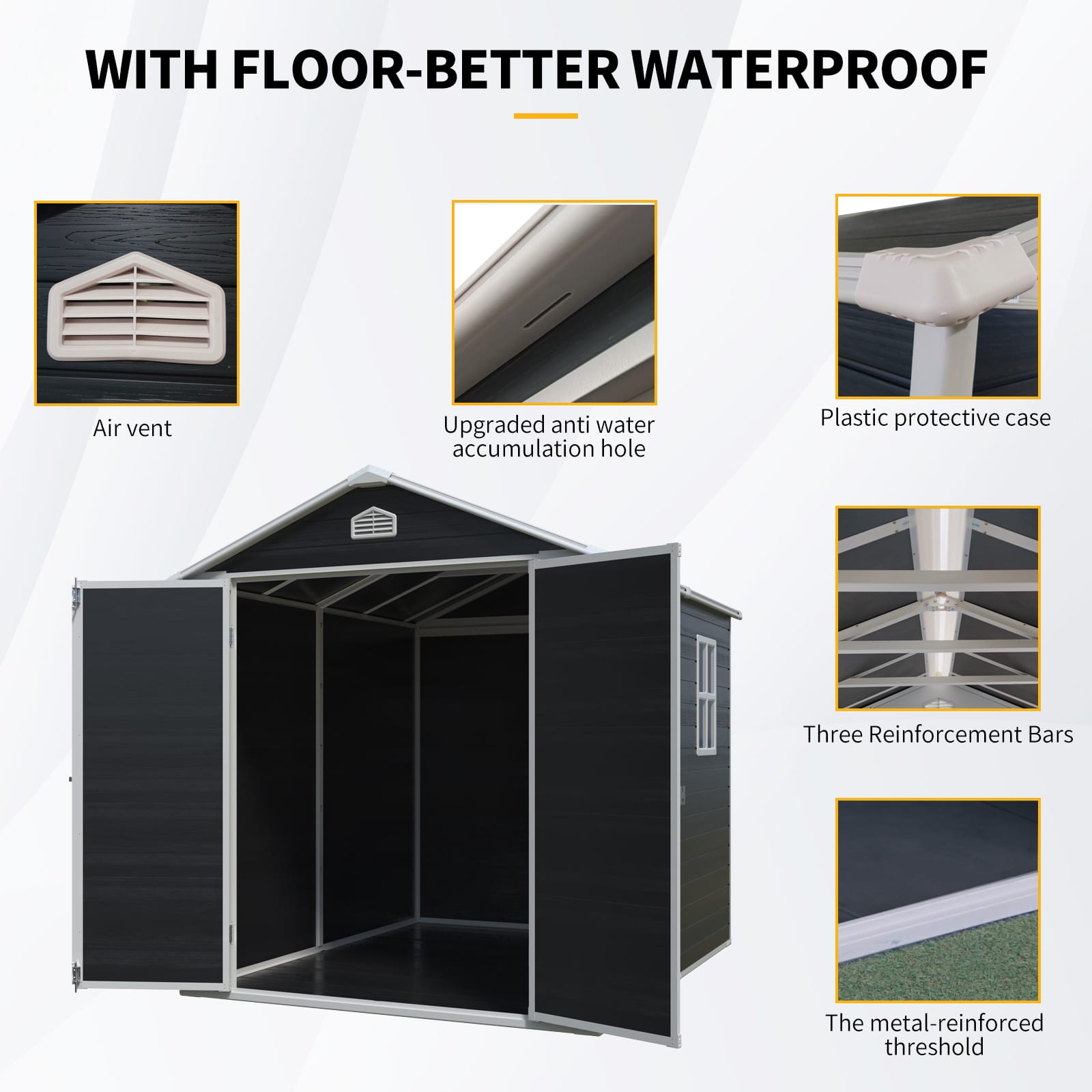6FT x 8FT Resin Outdoor Storage Shed 4 - BuyStorageShed.com 6FT x 8FT Resin Outdoor Storage Shed