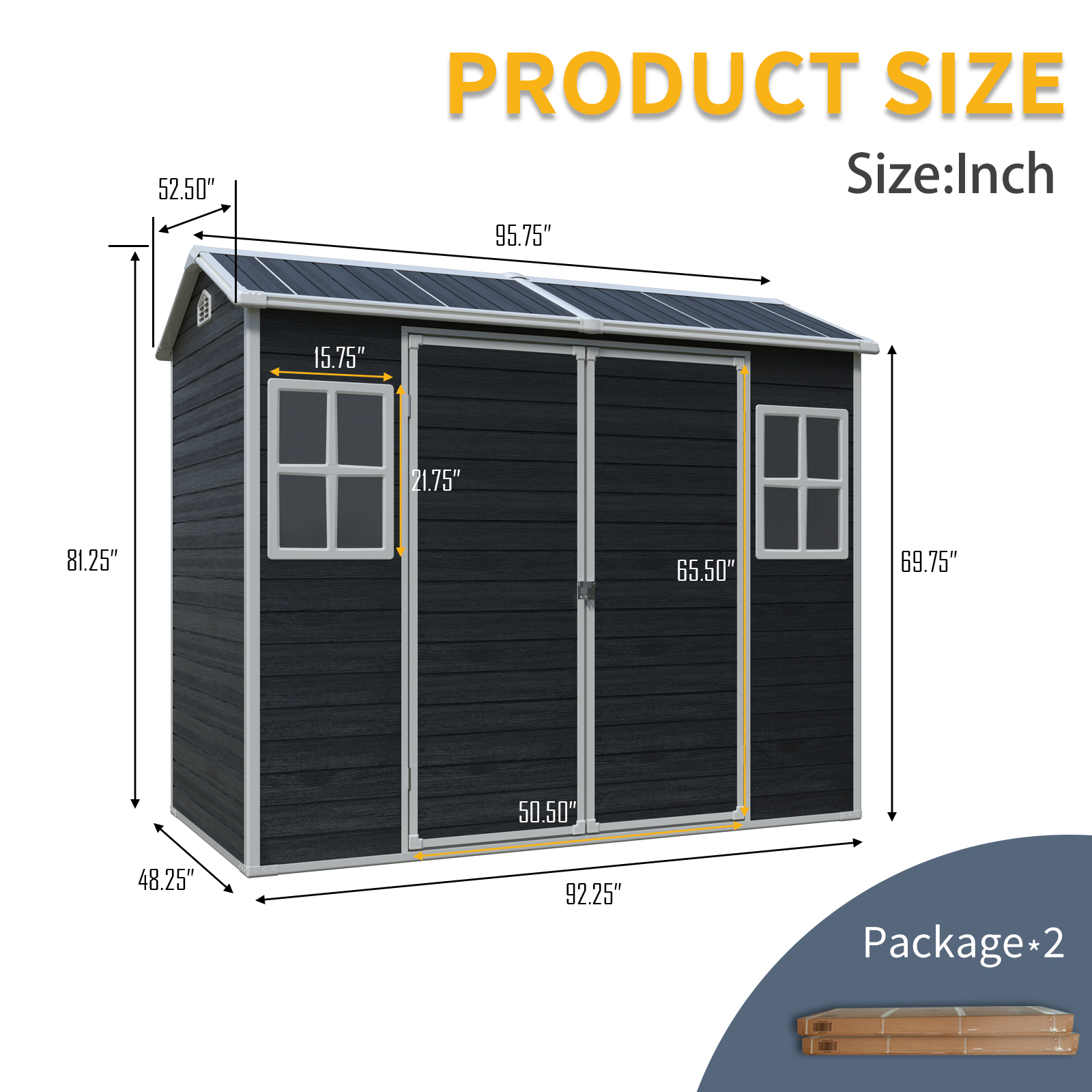 8 x 4 FT Outdoor Storage Shed 4 - BuyStorageShed.com 8 x 4 FT Outdoor Storage Shed