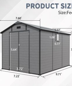 8x10FT Plastic Outdoor Storage Shed 14 - BuyStorageShed.com 8x10FT Plastic Outdoor Storage Shed