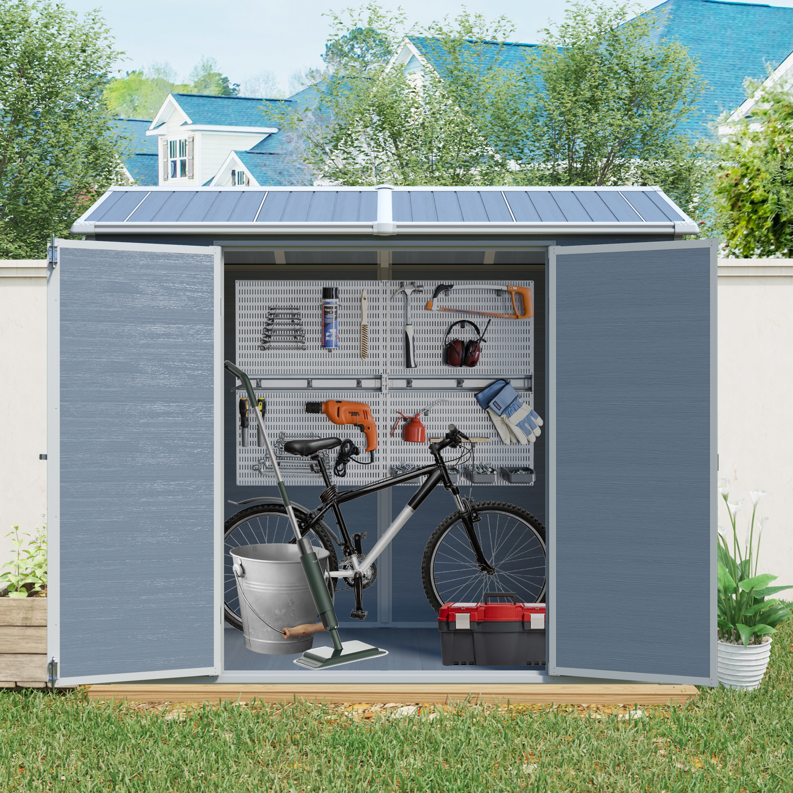 8x4FT Outdoor Storage Shed 2 - BuyStorageShed.com 8x4FT Outdoor Storage Shed