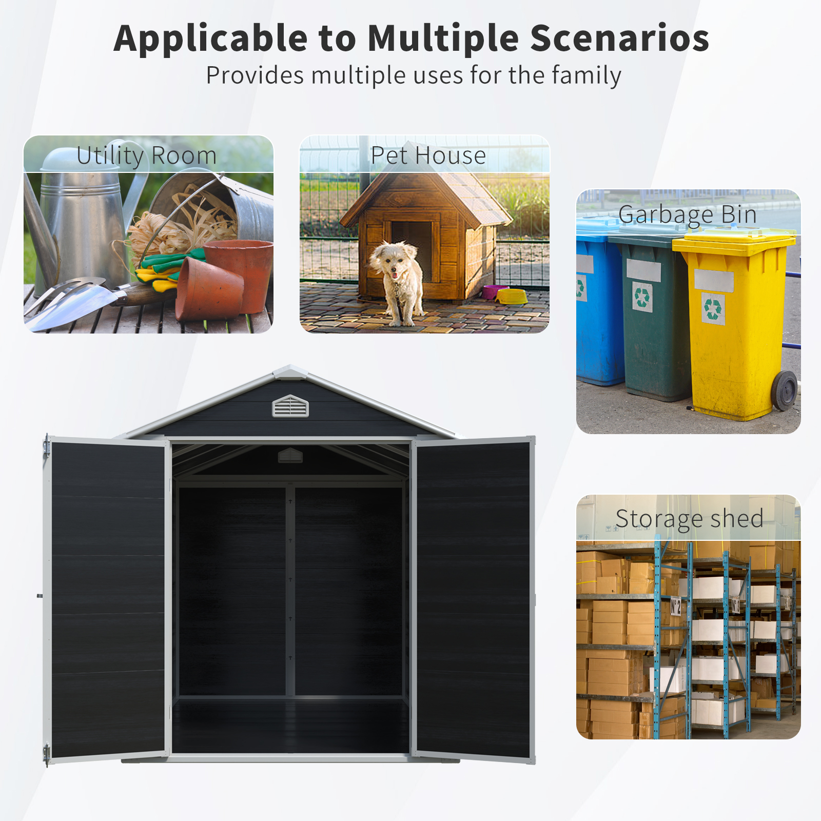 6FT x 8FT Resin Outdoor Storage Shed 7 - BuyStorageShed.com 6FT x 8FT Resin Outdoor Storage Shed