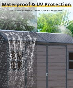 8x6 Ft Resin Outdoor Storage Shed 14 - BuyStorageShed.com 8x6 Ft Resin Outdoor Storage Shed