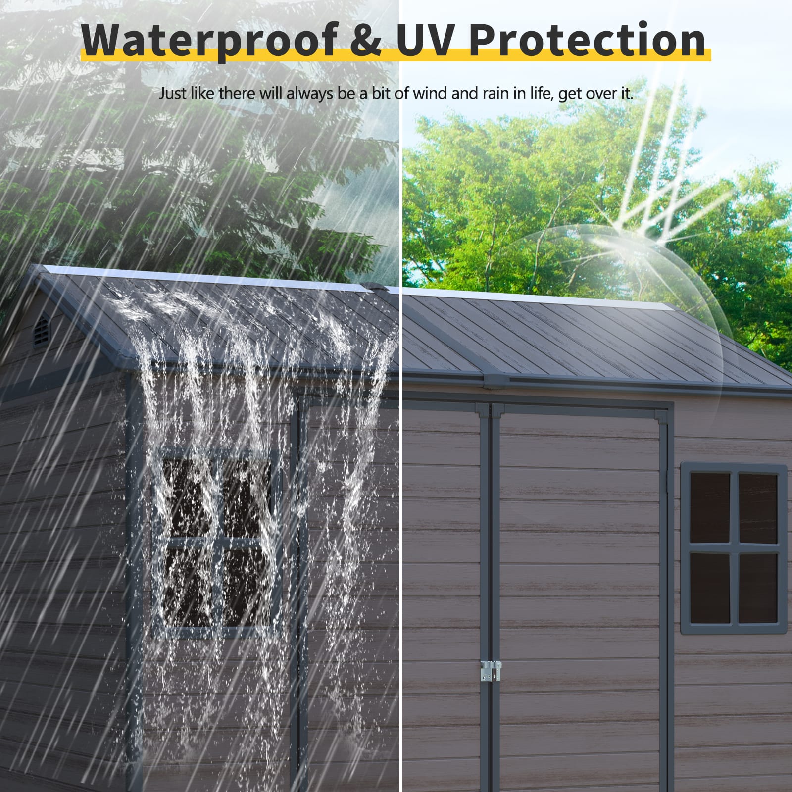 8x6 Ft Resin Outdoor Storage Shed 7 - BuyStorageShed.com 8x6 Ft Resin Outdoor Storage Shed