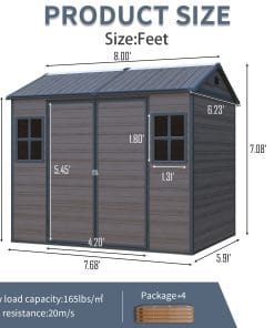 8x6 Ft Resin Outdoor Storage Shed 12 - BuyStorageShed.com 8x6 Ft Resin Outdoor Storage Shed