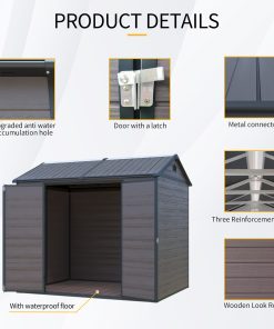 8x6 Ft Resin Outdoor Storage Shed 10 - BuyStorageShed.com 8x6 Ft Resin Outdoor Storage Shed
